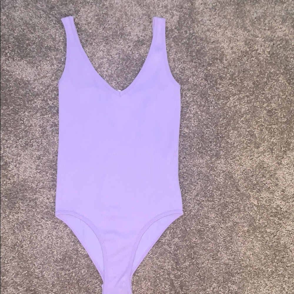 lavender one piece bodysuit